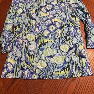 Lilly Pulitzer Floral Tunic - Blue and Green